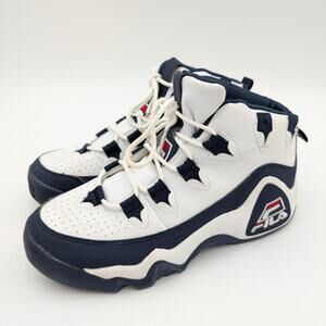 Fila Grant Hill 1 Basketball Shoes 3BM01160-125 Kids White/Navy Size US6 EU38.5